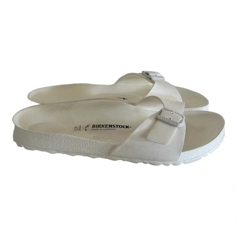 Birkenstock Womens White Foam Slip On Sandals EUR 41 US 10 Made in Germany